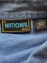 Load image into Gallery viewer, CSI Las Vegas Shirt Adult Extra Large Blue Denim Button Up Pocket Unit Mens