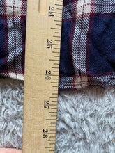 Load image into Gallery viewer, Rails Shirt Womens Medium Button Up Collared Rayon Plaid Navy Blue Blouse Ladies