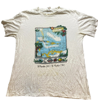 Load image into Gallery viewer, VTG Caribbean Map Shirt Adult 2XL White St Martin FWI Island of Paradise 90s Men