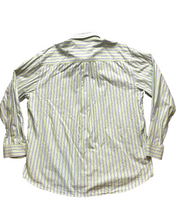 Load image into Gallery viewer, Alan Flusser Shirt Adult Extra Large Striped Embroidered Logo Pocket Casual Mens
