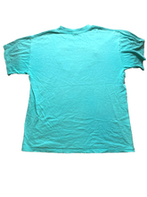 Load image into Gallery viewer, VTG Texas Bluebonnets Shirt Womens Large Teal Green Embroidered Flower USA Lady