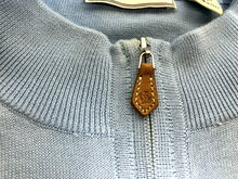 Load image into Gallery viewer, Donald Ross Sweater Adult Medium Blue 1/4 Zip Mock Neck Wool Blend Golf Mens