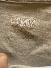 Load image into Gallery viewer, Victoria's Secret PINK Shirt Womens Large Beige Oversized Flowy Cropped Ladies