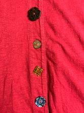 Load image into Gallery viewer, Soft Surroundings Shirt Womens Extra Small Red Danielle Oversized Lagenlook Boho