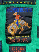 Load image into Gallery viewer, Gitano Sweater Adult Small Green Patches American West Indian Chef Cowboy Mens