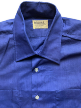 Load image into Gallery viewer, Vintage Wedgefield Shirt Adult Medium Navy Button Up Pockets Cuffs Casual Mens