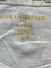 Load image into Gallery viewer, Karl Lagerfeld Paris Shirt Womens Extra Large Ivory Oversized Rhinestones Ladies