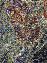 Load image into Gallery viewer, Chicos Jacket Womens 3 Large Lace Black Gold Hippie Peasant Boho Plus Ladies