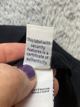 Load image into Gallery viewer, Diane von Furstenberg Shirt Womens Medium Black Green Silk Hi Low Blouse Flowy