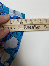 Load image into Gallery viewer, Rainbow Dress Womens Small Blue Aqua Halter AOP Flower Boho Hippie Peasant Maxi