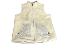 Load image into Gallery viewer, Talbots Vest Womens 1X Sherpa Fleece Full Zip Pockets Sleeveless Sweater Ladies