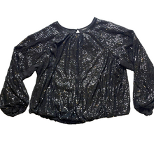Load image into Gallery viewer, Torrid Shirt Womens 3 3X Black Sequins Shimmer Bling Evening Blouse Plus Ladies