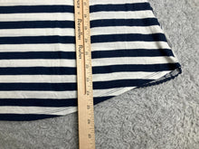 Load image into Gallery viewer, Anthropologie Altar’d State Shirt Womens Medium Navy White Embroidered Overlay