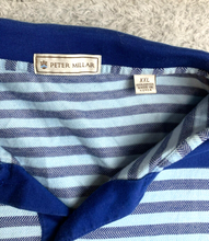 Load image into Gallery viewer, Peter Millar Shirt Adult 2XL XXL Blue Preppy Crown Performance Golf Polo Mens