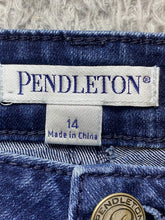 Load image into Gallery viewer, Pendleton Jeans Women 14 (35x27.5) Spandex Stretch Flat Front Straight Leg Denim