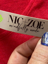 Load image into Gallery viewer, Nic Zoe Sweater Womens Large Red Oversized Viscose Ribbed Knit Outerwear NWT