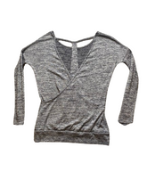 Load image into Gallery viewer, Athleta Shirt Womens XXS 2XS Gray Pose Racerback Athleisure Cut Out Spandex Lady