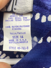 Load image into Gallery viewer, VTG Ali Miles Shirt Womens 16 Extra Large Blue Rayon Boho Peasant Boxy Oversized