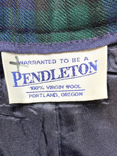 Load image into Gallery viewer, Pendleton Pants Womens 14 (33x27.5) Blue Green Plaid Virgin Wool Straight Leg