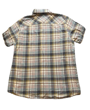 Load image into Gallery viewer, Pendleton Shirt Adult Large Gray Gold Plaid Woolen Mills Button Up Casual Mens