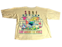 Load image into Gallery viewer, VTG Surf Outlaw Shirt Adult Large Yellow Surfing Around The World 80s 90s Mens