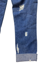 Load image into Gallery viewer, Paige Jeans Womens 33x25 Blue Denim Jimmy Jimmy Skinny Distressed Cuffed Ladies