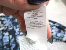 Load image into Gallery viewer, Lucky Brand Shirt Womens Large Boho Linen Viscose Blouse Allover Print Floral