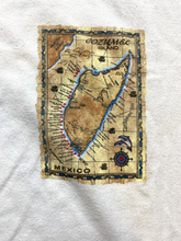 Load image into Gallery viewer, Vintage Cozumel Island Mexico Shirt Womens Large White Big Map La Iguana 2 Sided
