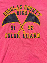 Load image into Gallery viewer, VTG Douglas County High School Shirt Womens Large Pink Color Guard 90s USA Lady