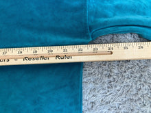 Load image into Gallery viewer, Juicy Couture Sleepwear Womens Small Teal Velour Crop Spandex Hoodie Oversized