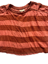 Load image into Gallery viewer, Free People We The Free Shirt Womens Extra Small Jamie Patchwork Oversized Crop