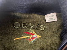 Load image into Gallery viewer, Orvis Sweater Adult 2XL XXL 1/4 Zip Mock Neck Embroidered Logo Outerwear Mens
