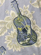 Load image into Gallery viewer, Tommy Bahama Shirt Adult Large AOP Guitar Flower Camp Hawaiian Aloha Silk Mens