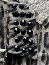 Load image into Gallery viewer, Michael Kors Shirt Womens Small Black Leopard Print Animal Shirt Beaded Lady NWT