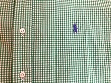 Load image into Gallery viewer, Ralph Lauren Shirt Adult 2XL XXL Green Gingham Checkered Custom Fit Casual Mens