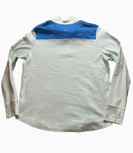 Load image into Gallery viewer, Vineyard Vines Jacket Adult Medium Blue 1/4 Zip Mock Neck Thumbholes Whale Mens