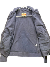 Load image into Gallery viewer, American Giant Jacket Womens Extra Large Gray Full Zip Mock Neck Fleece USA Moto