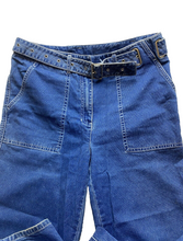 Load image into Gallery viewer, Lauren Ralph Lauren Jeans Womens 8 (31x29.5) Blue Denim Belted Straight Leg Lady
