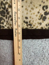 Load image into Gallery viewer, Investments Sweater Womens Large Tan Brown Leopard Fine Cashmere Cardigan Ladies