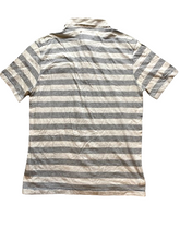 Load image into Gallery viewer, Zero Tolerance Shirt Adult Medium Gray White Preppy Striped VCTRY Golf Polo Mens