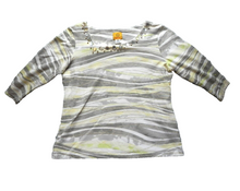 Load image into Gallery viewer, Ruby Rd Shirt Womens Medium Coin Sequin Beads 3/4 Sleeve Blouse Spandex Ladies