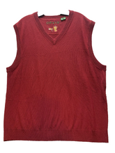 Load image into Gallery viewer, Orvis Vest Adult Extra Large Maroon Sleeveless Merino Wool Pullover Mens