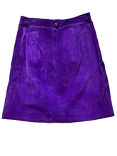 Load image into Gallery viewer, Vintage Outerwear By Phoenix Skirt Womens 27x17.5 Purple Suede A-Line USA Ladies