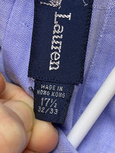 Load image into Gallery viewer, Ralph Lauren Shirt Adult 17.5 32/33 (XL) Blue Pony Button Up Pocket Dress Mens