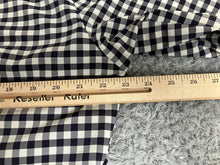 Load image into Gallery viewer, Mizzen Main Shirt Adult Large Black White Checkered Trim Fit Button Up Mens