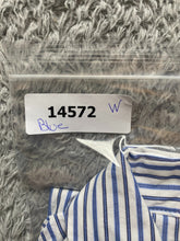 Load image into Gallery viewer, Janis & John Paris Shirt Womens 2XL XXL Blue Striped Button Up Pocket Ladies
