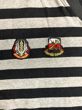 Load image into Gallery viewer, DWNTWN Express Shirt Adult Extra Large Black Y2K Stripe Patches Crest Lion Mens