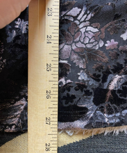 Load image into Gallery viewer, Catherines Shirt Womens 1XWP Black Velvet AOP Floral Boho Nylon Spandex Petite
