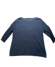 Load image into Gallery viewer, J Jill Shirt Womens Large Deep Blue Crochet Embroidered Boho Blouse Linen NWT