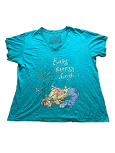 Load image into Gallery viewer, Disney Shirt Womens 2XL XXL Turquoise Winnie the Pooh & Friends Easy Breezy Days